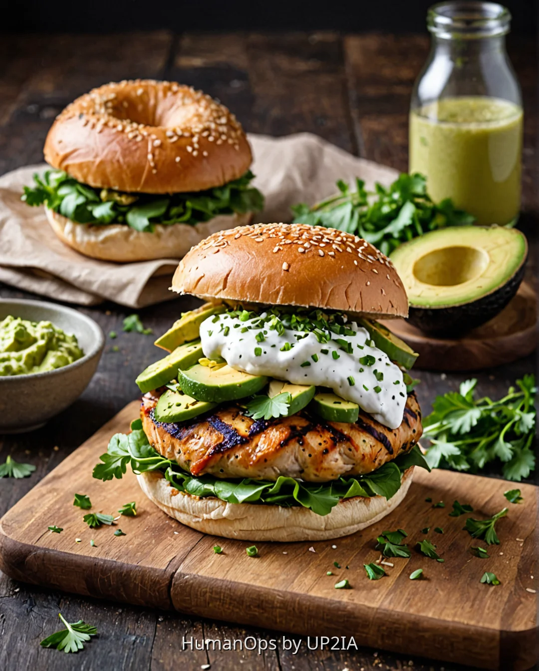 Burger de Poulet Grillé Énergétique